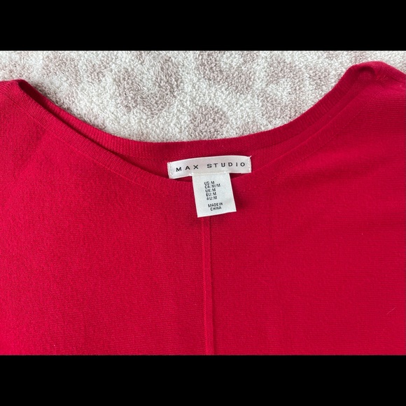 MAX STUDIO Red Dolman-Sleeve Sweater - Picture 5 of 7